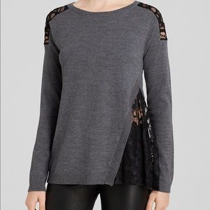NWT Nanette Lepore Torcello Pullover Grey & Black